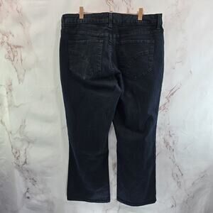 NYDJ Jeans Womens 14W P Crop Black Boot Cut Stretch High Rise Denim Petite